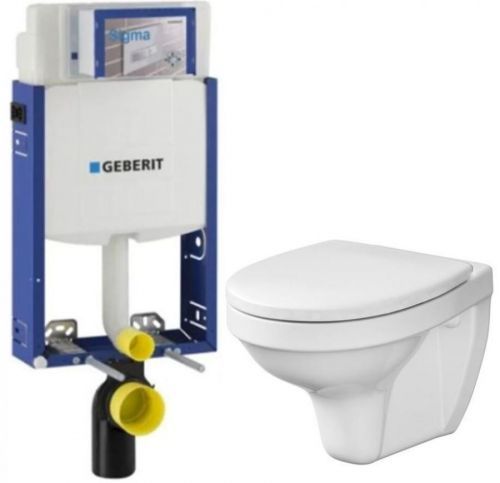 AKCE/SET SET Kombifix KOMBIFIX ECO pro závěsné WC, nádržka UP 320 bez Ovládací desky + WC CERSANIT DELFI + SEDÁTKO 110.302.00.5 DE1