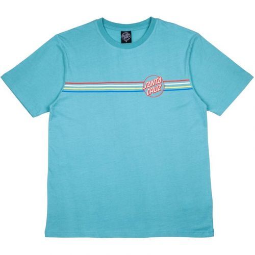 triko SANTA CRUZ - Opus Dot Stripes T-Shirt Mineral Blue (MINERAL BLUE)