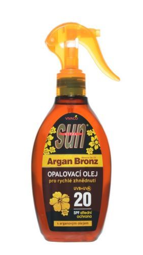 Vivaco opalovací olej s bio arganovým olejem SPF 20 SUN VITAL 200 ml