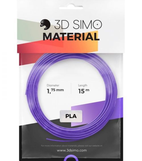 3DSimo Filament PLA II - red, purple, green 15m (G3D3010)
