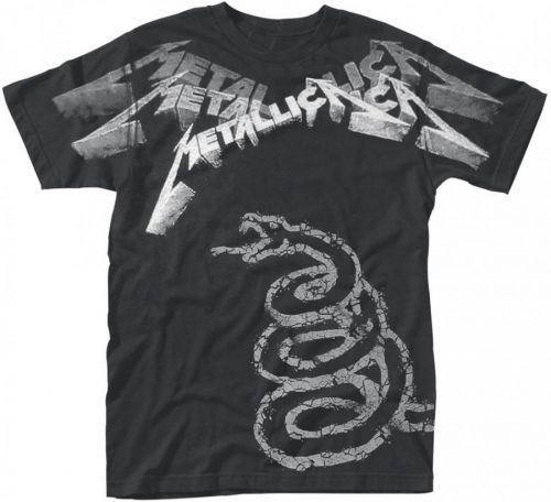 Metallica Black Album Faded All Over T-Shirt L