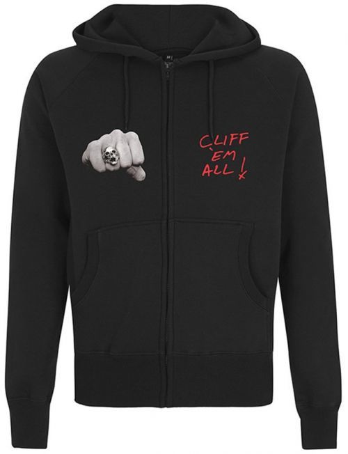 Metallica Cliff Burton Fists Hooded Sweatshirt Zip S