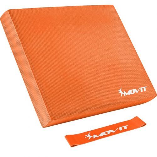 Balanční polštář s gymnastickou gumou - oranžová MOVIT M73941