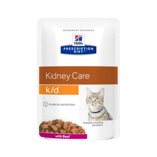 Hill's prescription diet feline k/d beef kapsička 12x85g