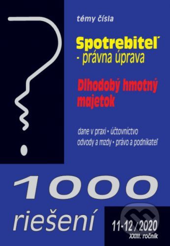 1000 riešení 11-12/2020 - Ochrana spotrebiteľa, Dlhodobý hmotný majetok - Poradca s.r.o.