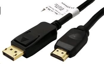 DisplayPort - HDMI kabel, DP(M) -> HDMI M, 4K@60Hz, 7,5m