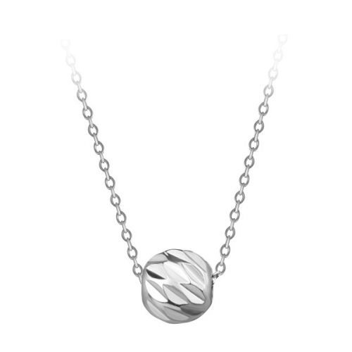 Troli Něžný ocelový náhrdelník s přívěskem Globe Silver