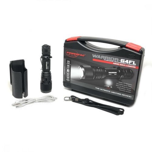 Powertac® Warrior G4 - 4200 lumenů taktická svítilna (rozptýlené světlo) (Barva: Černá)