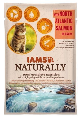IAMS Naturally Cat Adult losos - 24 x 85 g