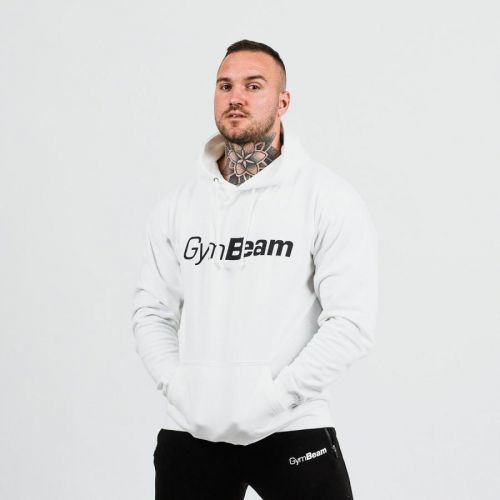 Mikina PRO Hoodie White M - GymBeam