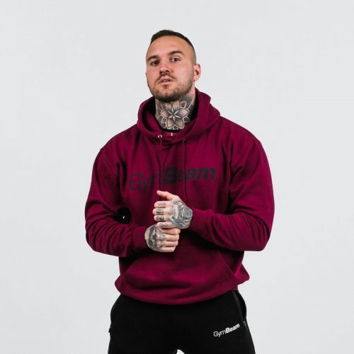 Mikina PRO Hoodie Burgundy M - GymBeam