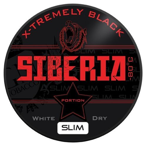 Siberia -80°C Degrees Black White Dry Slim Chew Bags 13g