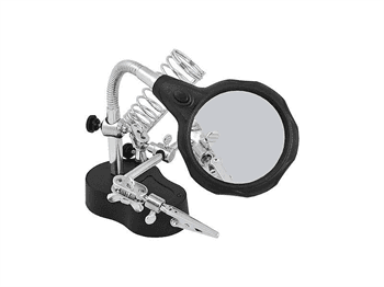 Třetí ruka LTC  LXAST133 s lupou, osvětlením a stojánkem pro mikropájku