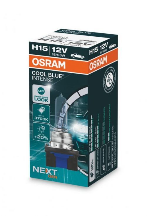 OSRAM H15 COOL BLUE INTENSE Next Gen 12V 15/55W 64176CBN PGJ23t-1 Studená bílá 4062172215527