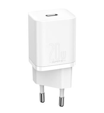 Baseus CCSUP-B02 Super Si Quick Nabíječka USB-C 20W White; 6953156230002