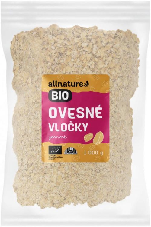 Allnature Ovesné vločky jemné BIO 1000g