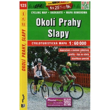 SHOCart 125 Okolí Prahy, Slapy 1:60 000 cykloturistická mapa