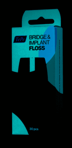 TePe Bridge & Implant Floss speciální dentální nit pro čištění implantátů 30 Ks