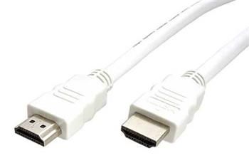 Roline High Speed HDMI kabel s Ethernetem, HDMI M - HDMI M, bílý, 1m