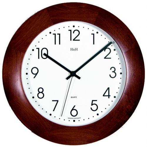 H&H Nástěnné hodiny dřevěné 4269.2 H&H 4269 barva barva dub
