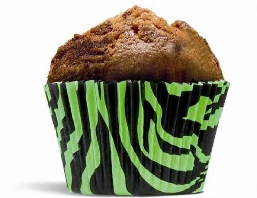 House of Marie Papírový košíček na muffiny tygrovaný černo zelený