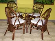 ratanová jídelní souprava BALI - tmavá