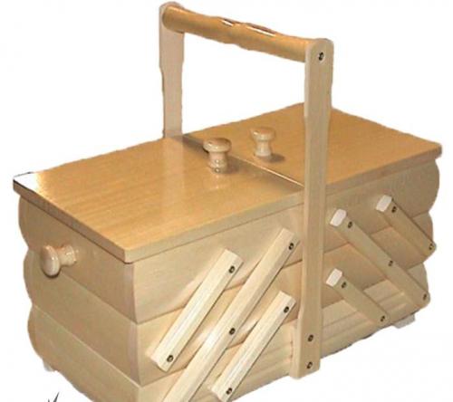 Kazeta na šití, dř. přírodní - střední