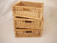 Zásuvka ratanová medová set 3 kusy 