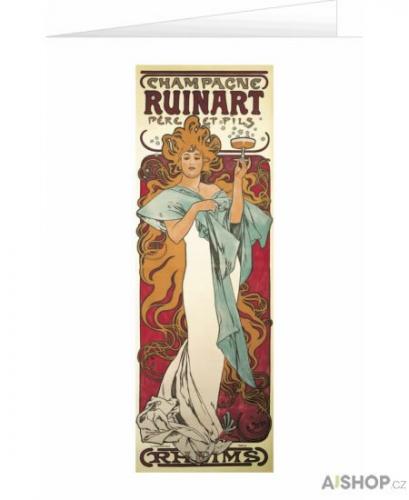 Blahopřání Alfons Mucha – Champagne Ruinart - neuveden