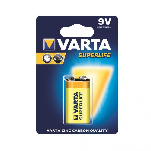 VARTA zinc carbon batteries Hi-voltage 9V (typ 6LR61) 1pcs superlife