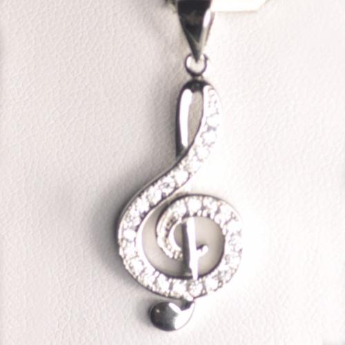 Stříbrný přívěšek houslový klíč