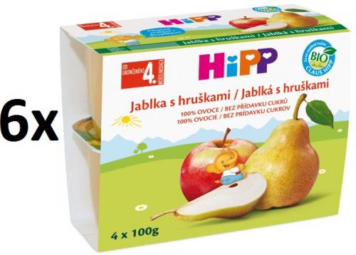 HiPP BIO Jablka s hruškami - 6x(4x100g) exp.27.6.2018