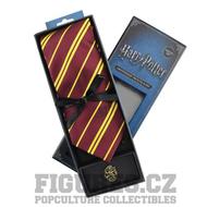 Cinereplicas | Harry Potter - kravata s kovovou broží - Deluxe Box Nebelvír