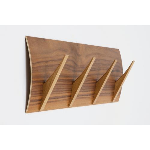 Nástěnný věšák z masivního dřeva Woodman Rack Naki Walnut Large