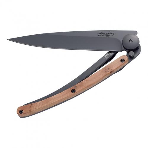 deejo Kapesní ultralehký nůž black wood 37 g juniper