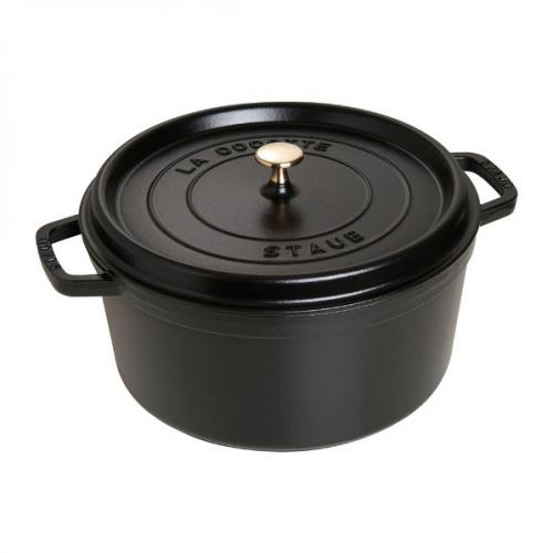 Staub Kulatý hrnec, černá Ø 30 cm