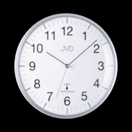 Stříbrné přesné rádiem řízené nástěnné hodiny JVD RH16.1