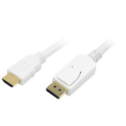 LOGILINK - Display Port na HDMI kabel 2m, bílý