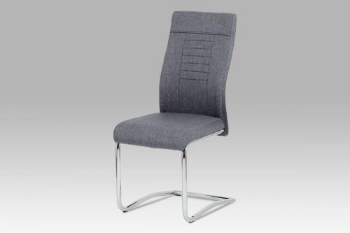 Jídelní židle šedá látka, chrom, DCL-427 GREY2 Autronic