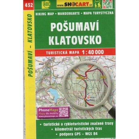 SHOCart 432 Pošumaví, Klatovsko 1:40 000 turistická mapa