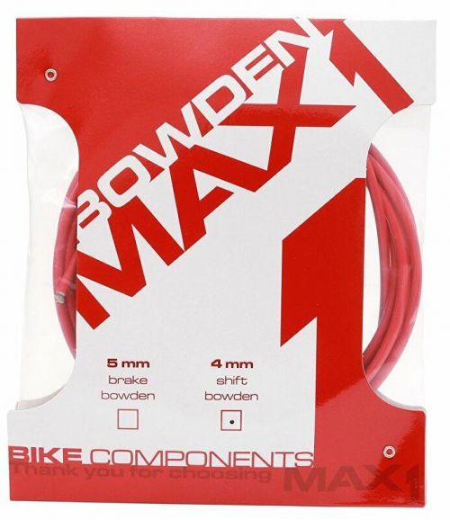 Bowden Max1 4mm - balení 3m, červený