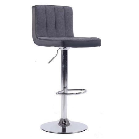 Barová židle, šedá / černá / chromovaná, HILDA Tempo Kondela