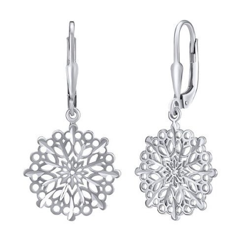 Stříbrné náušnice SNOW s třpytivým výbrusem - ZTJT1A62754