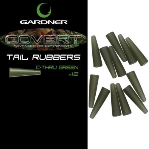 Gardner Převleky COVERT TAIL RUBBERS C-THRU, zelená 12ks