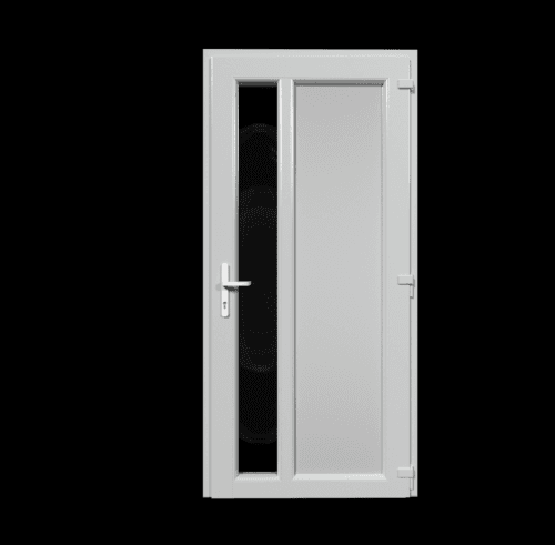 Vchodové dveře 120x210 Jednokřídlé Aluplast Ideal 4000 - Typ 09 BARVA PROFILU: Bílá - Bílá