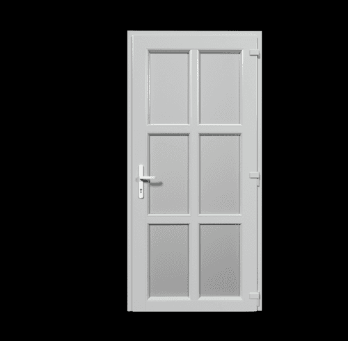 Vchodové dveře 80x180 Jednokřídlé Aluplast Ideal 4000 - Typ 10 BARVA PROFILU: Bílá - Bílá