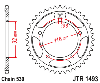 JT Sprockets Rozeta JTR 1493.41