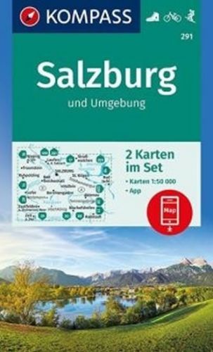 Kompass 291 Salzburg und Umgebung 1:50 000 turistická mapa