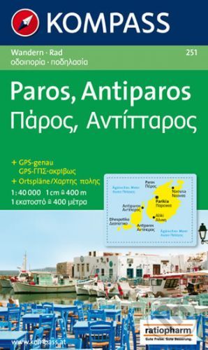 Kompass 251 Paros, Antiparos 1:40 000 turistická mapa