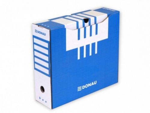 Archivační krabice, modrá, karton, A4, 100mm, DONAU